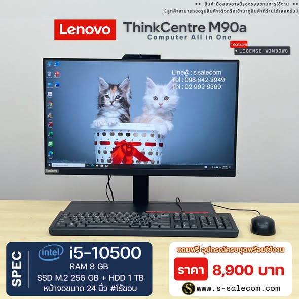 Lenovo ThinkCentre M90a (i5-10500) All-in-One RAM 8GB / SSD M.2 256 GB + HDD 1 TB