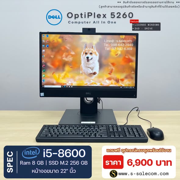 Dell OptiPlex 5260 (i5-8600) All-in-One RAM 8GB / SSD M.2 256 GB